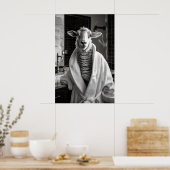 Grappige Schapen in Badjas Print Grappige Badkamer (Keuken)