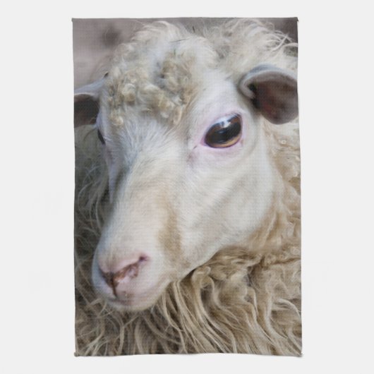 Grappige schapen theedoek (Verticaal)