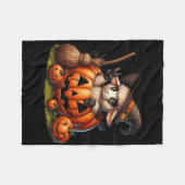 Grappige schapenheks pompoen Halloween Mannen vrou Fleece Deken (Voorkant (Horizontaal))
