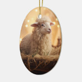 Grappige schapenkerst, cadeau voor boerderij liefh keramisch ornament (Links)