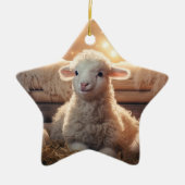 Grappige schapenkerst, cadeau voor boerderij liefh keramisch ornament (Voorkant)