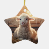 Grappige schapenkerst, cadeau voor boerderij liefh keramisch ornament (Achterkant)
