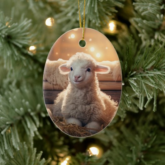 Grappige schapenkerst, cadeau voor boerderij liefh keramisch ornament (Boom)