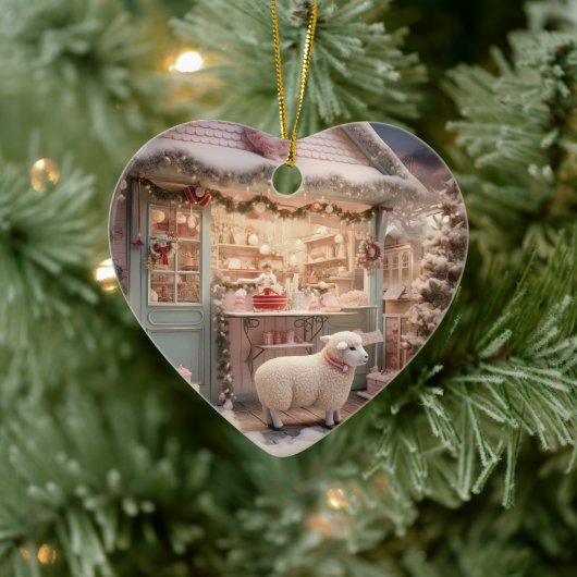 Grappige schapenkerst, cadeau voor boerderij liefh keramisch ornament (Boom)