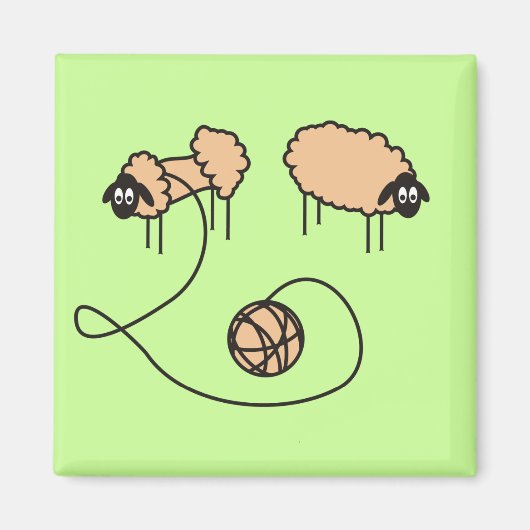 Grappige schapenmagneet magneet (Voorkant)