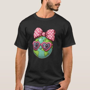 Grappige Schattige Aardedag Coquette Strik Aardeda T-shirt