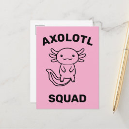 Grappige schattige Axolotl-club aangepaste bewerkb Briefkaart