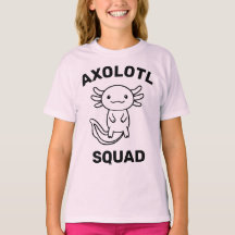 Grappige schattige Axolotl Squad aangepaste bewerk