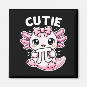Grappige schattige axolotl symbool wiskunde leraar magneet