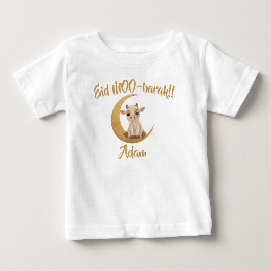 Grappige schattige babykoe Eid Adha grappige peute (Voorkant)