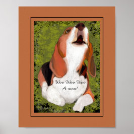 Grappige, Schattige Beagle's Huilen Poster