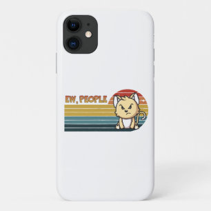 Grappige Schattige Boze Kat Mensen Case-Mate iPhone Case