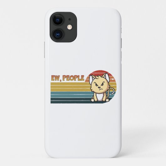 Grappige Schattige Boze Kat Mensen Case-Mate iPhone Case (Achterkant)