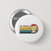 Grappige Schattige Boze Kat Mensen Ronde Button 5,7 Cm (Voorkant /achterkant)
