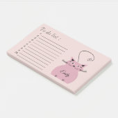 Grappige schattige cartoon kat "to do list" post-it® notes (Schuin)
