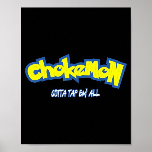 Grappige Schattige Chokemon Jiu Jitsu  Poster (Voorkant)