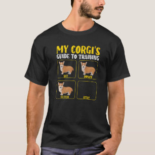 Grappige schattige corgi gids voor het trainen van t-shirt