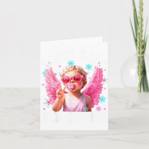 Grappige Schattige Cud Zegt Zes Zeven Valentijnsda Kaart