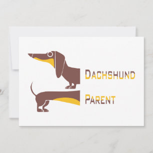 Grappige schattige dachshund voor lange hondenbezi feestdagenkaart