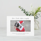 Grappige & Schattige Definieer Stoute Hond Kerstka Feestdagenkaart (Staand voorkant)
