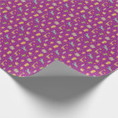 Grappige schattige dieren vieren Kerstmis Cadeaupapier (Hoek)