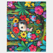 Grappige Schattige Egel Dier Fleece Deken (Voorkant)