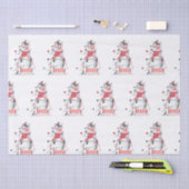 Grappige Schattige Feestelijke Honden Prettig Kers Tissuepapier (Craft)