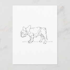 Grappige Schattige Franse Bulldog, Hond Humor Briefkaart