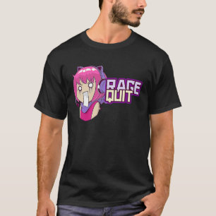 Grappige Schattige Gamer Meisje Razend Gestopt Kem T-shirt