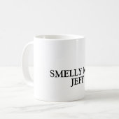 Grappige schattige gepersonaliseerde namen op koffiemok (Voorkant links)