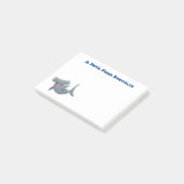 Grappige schattige hamerhaai stripfiguur post-it® notes (Schuin)