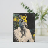 Grappige Schattige herten vrouw collage Briefkaart (Staand voorkant)