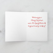 Grappige, schattige hond spoofkerstkaart feestdagen kaart (Binnen)