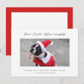 Grappige & Schattige Honden Kerstkaart met 'Defini (Voorkant / Achterkant)