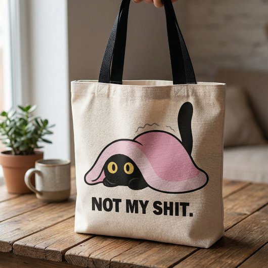 Grappige schattige humoristische kat dier citaten  tote bag