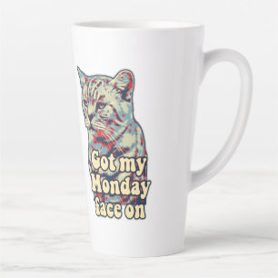 Grappige schattige kat meme voor kattenliefhebbers latte mok