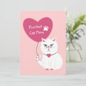 Grappige Schattige Kat Moeder Moederdag  Feestdagenkaart (Staand voorkant)