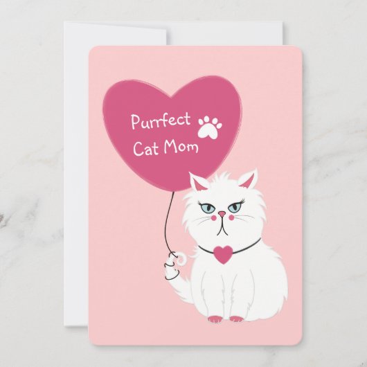 Grappige Schattige Kat Moeder Moederdag  Feestdagenkaart (Voorkant)