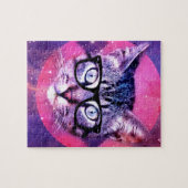Grappige Schattige Katten bril Cat Legpuzzel (Horizontaal)