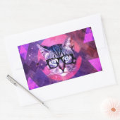 Grappige Schattige Katten bril Cat Rechthoekige Sticker (Envelop)