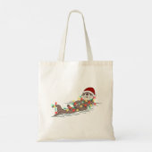 Grappige schattige kerst otter tote bag (Achterkant)