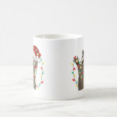 Grappige schattige kerst wasbeer koffiemok (Center)