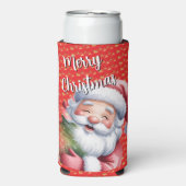 Grappige Schattige Kerstman & Typografie Seltzer Blikjeskoeler (Seltzer Voorkant)