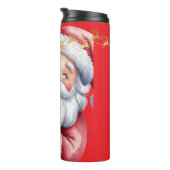 Grappige Schattige Kerstman & Typografie Thermosbeker (Geroteerd rechts)