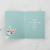 Grappige schattige lama Gelukkige Verjaardag Kaart (Binnen)