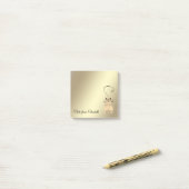 Grappige schattige lichtgevende gouden grillige ka post-it® notes (Op bureau)