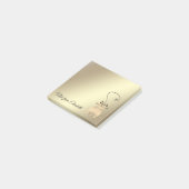 Grappige schattige lichtgevende gouden grillige ka post-it® notes (Schuin)