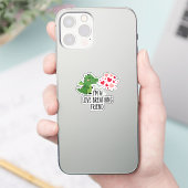Grappige Schattige Liefde Ademende Drakenvriend Sticker (Telefoon)