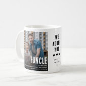 Grappige Schattige OOM 2 Foto Oom Kerstmis Koffiemok (Voorkant links)