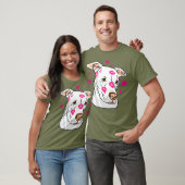 Grappige schattige pitbull reddingshond t-shirt (Unisex)